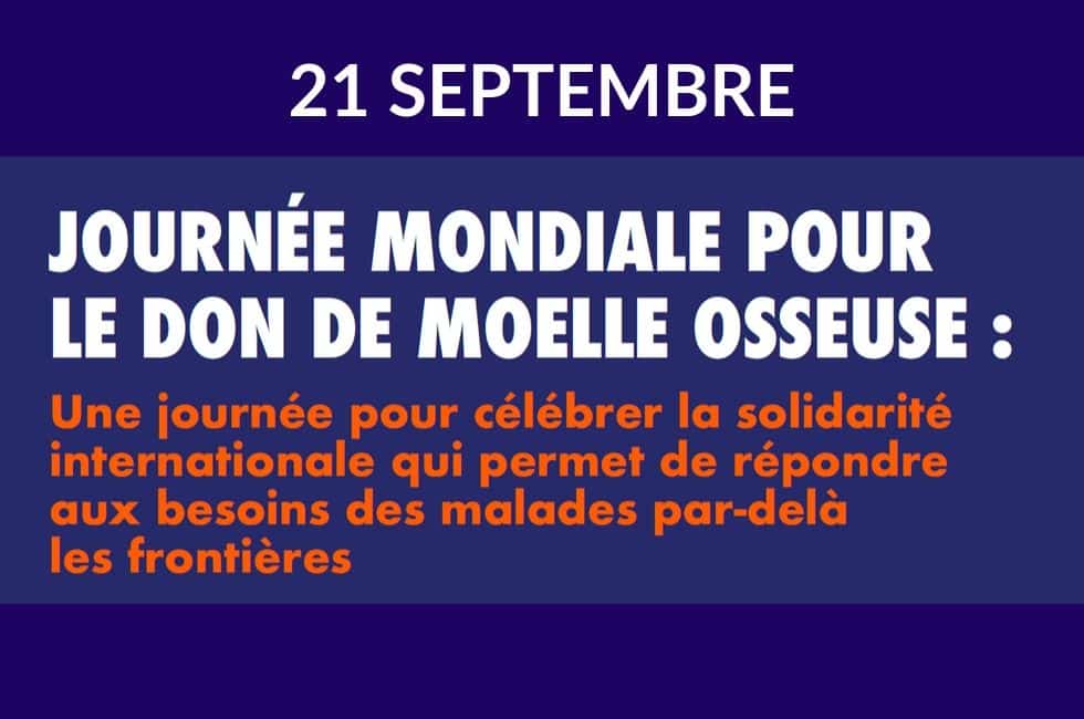 Journée mondiale pour le don de la moelle osseuse