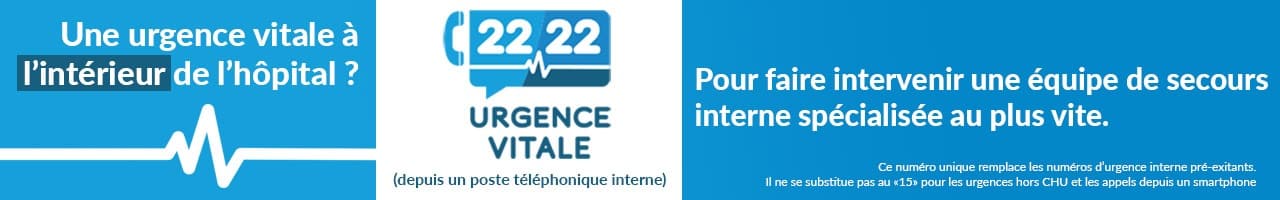 Numéro urgence interne 22 22