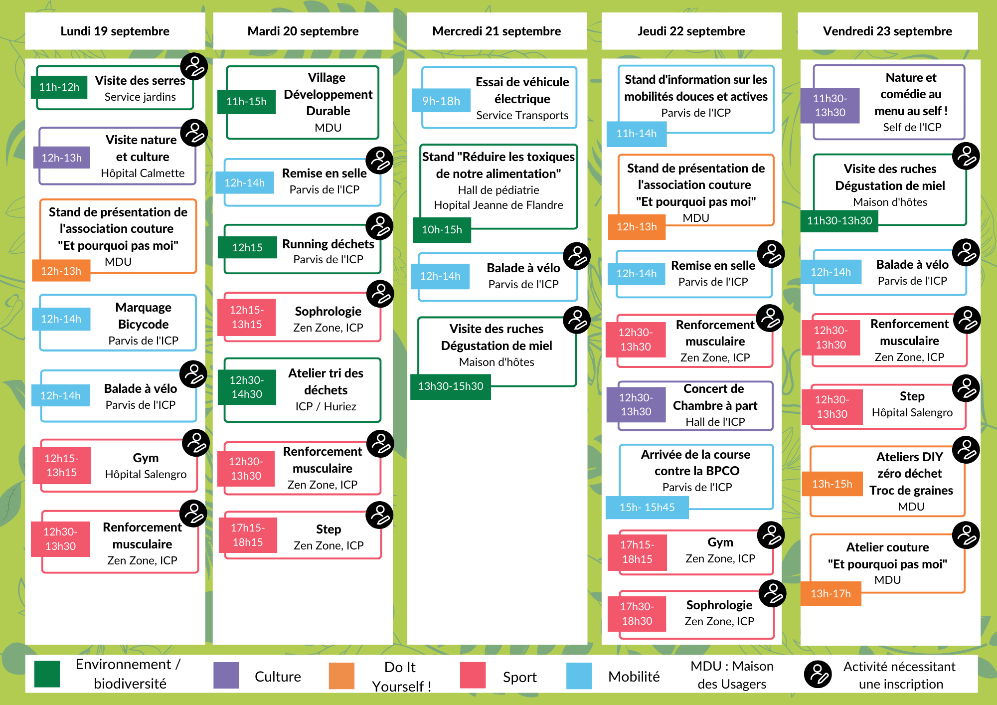Programme Semaine développement durable2022