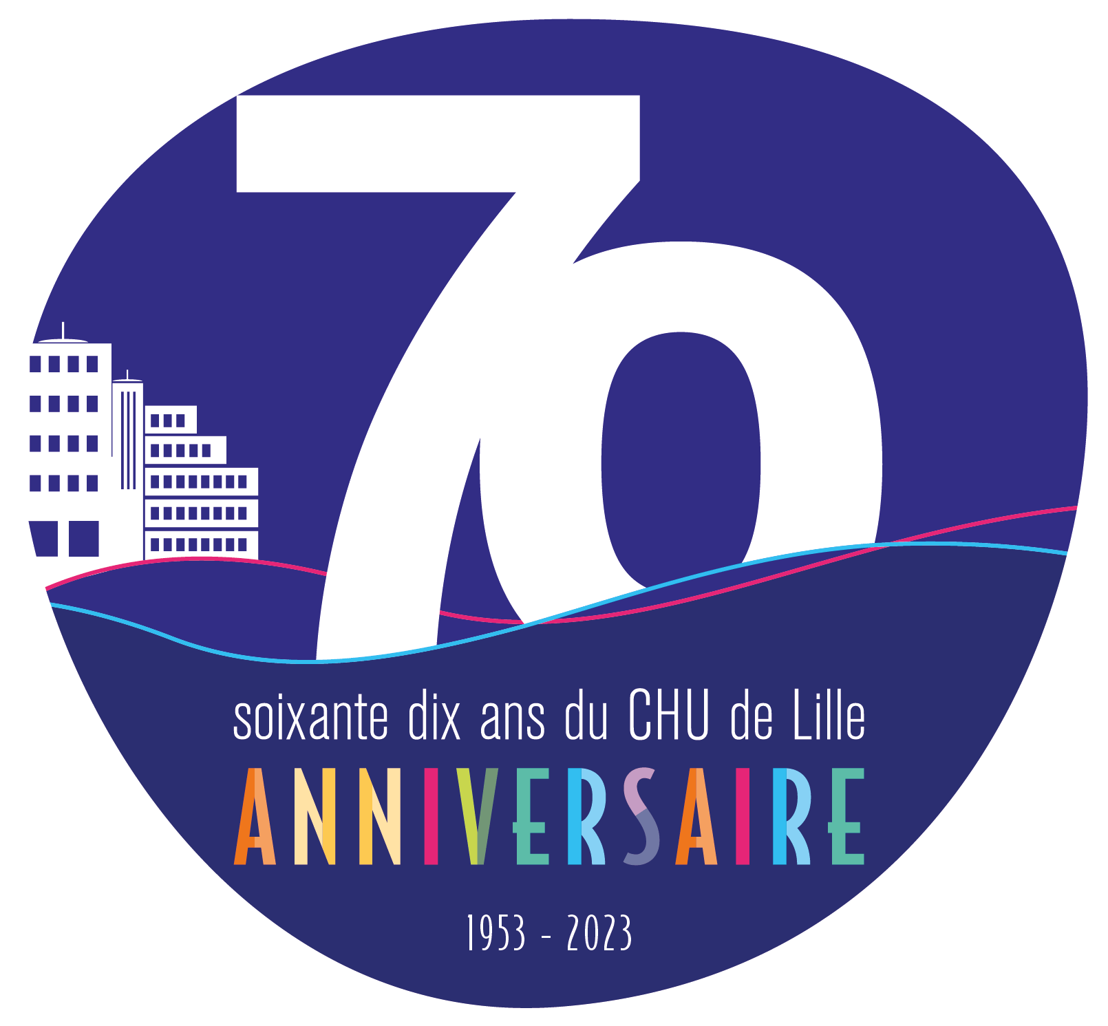 logo bleu 70 ans chu