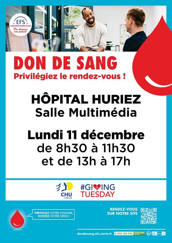 Don de sang à Huriez le 11 décembre 2023