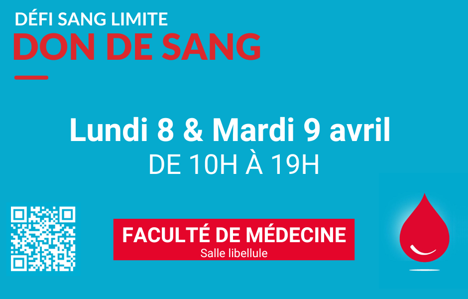 actualité don du sang lundi 8 et 9 avril 2024