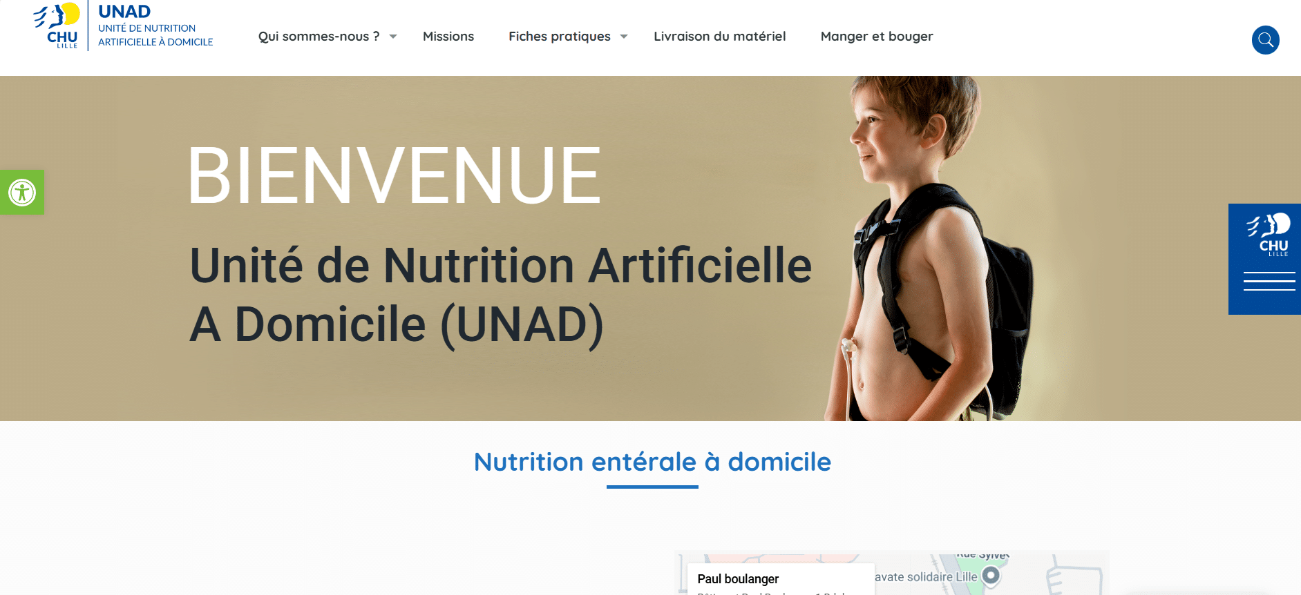 UNAD- unité de nutrition artificielle à domicile